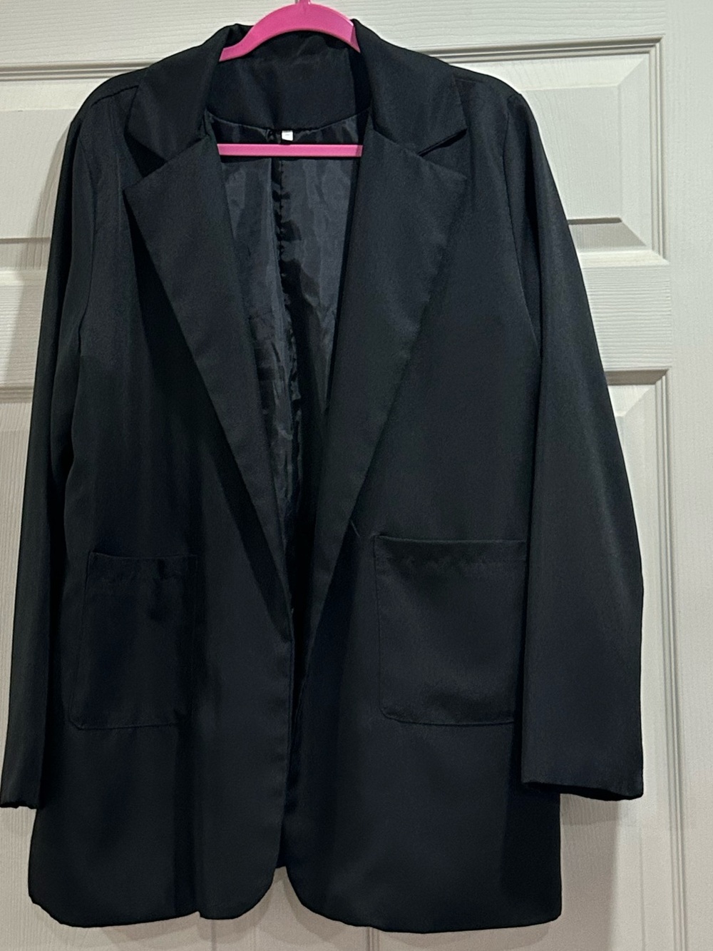 AVEDA Black Women's Blazer Jacket with Patch Pockets